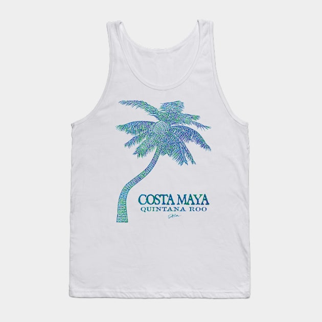 Costa Maya, Mexico, Palm Tree Tank Top by jcombs